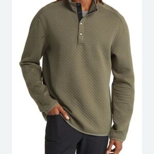 RHONE Green Quilted Pullover
